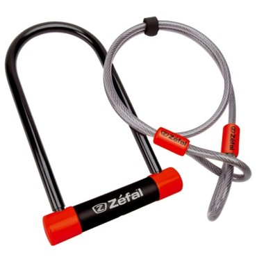 Antivol vélo - Zéfal K-Traz U13 cable  - Achat d'antivols de vélos en U