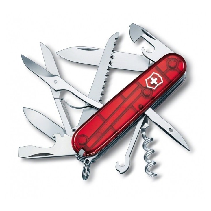Couteau suisse Victorinox Huntsman translucide - Vente de couteaux suisses de poche