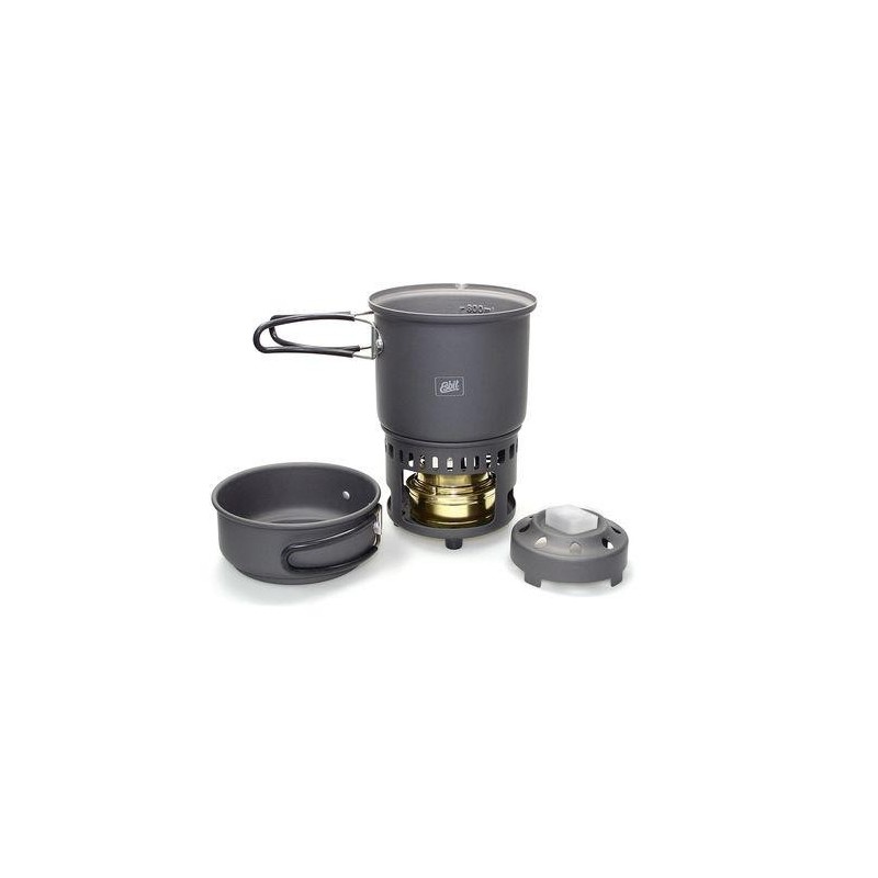 Set de cocina Esbit 985 ml + hornillo de alcohol