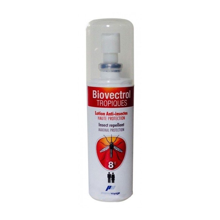 Spray repellente per zanzare tropicali Biovectrol Tropiques di Pharma Voyage