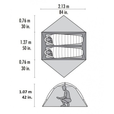 Tente de randonnée 4 saisons MSR Access 2 - Achat de tentes 4 saisons