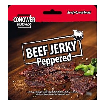 Sachet 60gr de beef jerky de Conower Jerky - achat de morceaux de viande de boeuf séchée