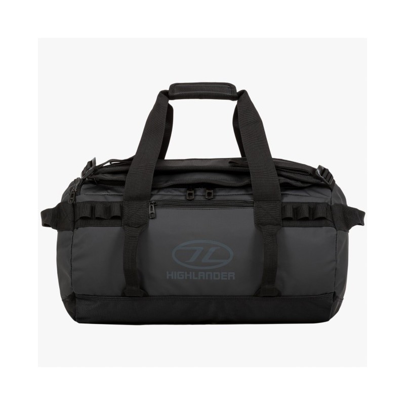 Duffle bag Highlander Storm Kit bag 30 litre black. Duffel bag robuste