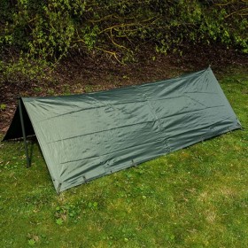 Tarp Highlander Basha olive - Refugio de lona para los amantes de la naturaleza