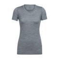 Camiseta Icebreaker Merino 150 Tech Lite II SS Gris, Mujer