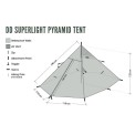 DD Hammocks Superlight Pyramid Tipi Mono-Tuch ultraleichtes Zelt