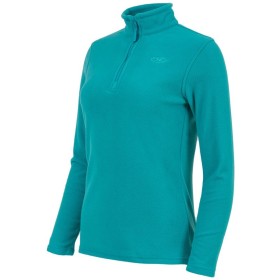 Vellón Highlander Ember 1/4 zip turquesa para mujer - Vellón ligero y cálido