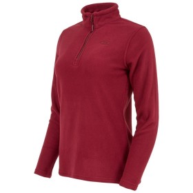 Vellón Highlander Ember 1/4 zip rojo para mujer - Vellón ligero y cálido