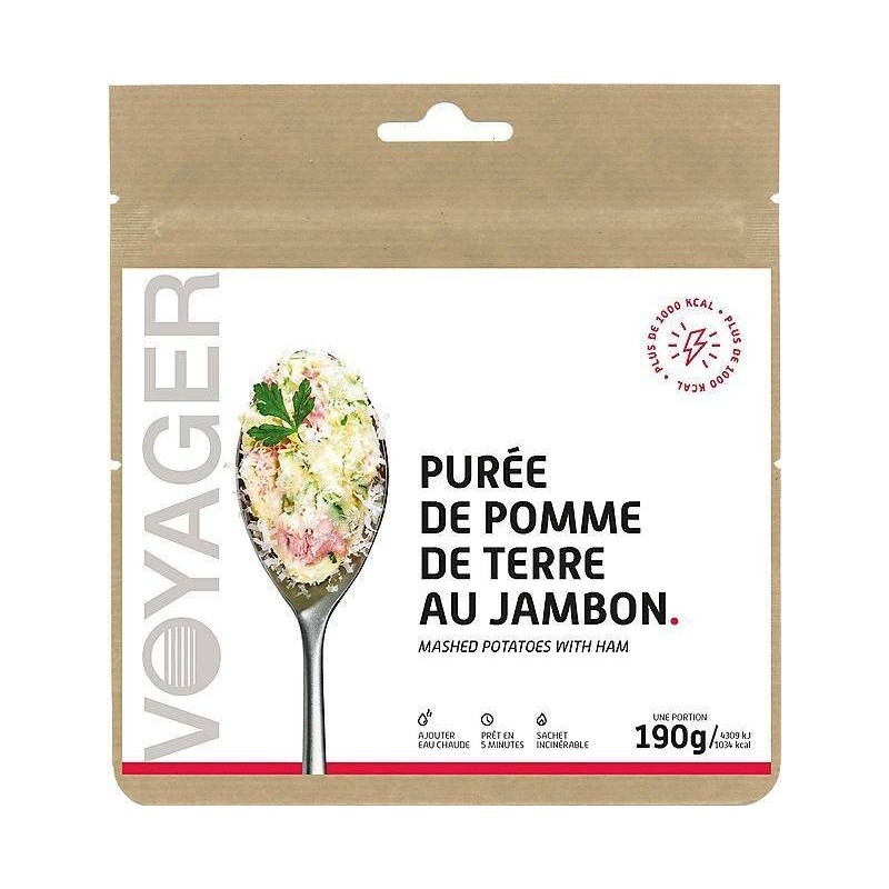 Plat lyophilisé Voyager purée de pomme de terre jambon lyophilisé