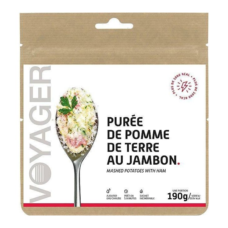 Plat lyophilisé Voyager purée de pomme de terre jambon lyophilisé