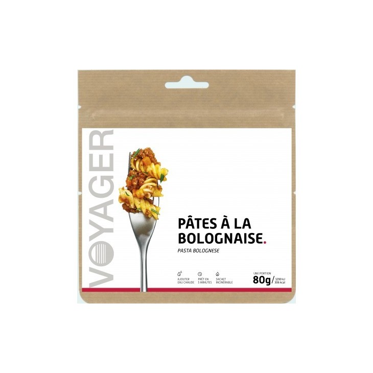 Pasta boloñesa liofilizada 80 g - Voyager - Compre platos liofilizados