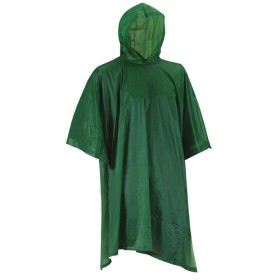 Poncho in PVC oliva - Vendita di mantelle antipioggia