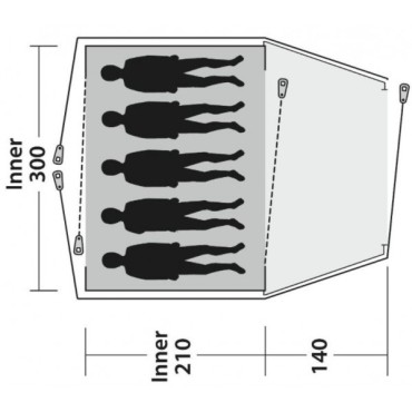 Tente familiale Outwell Cloud 5 ; tente 5 personnes 1 chambre