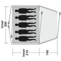 Familienzelt Outwell Cloud 5; 5-Personen-Zelt 1 Zimmer