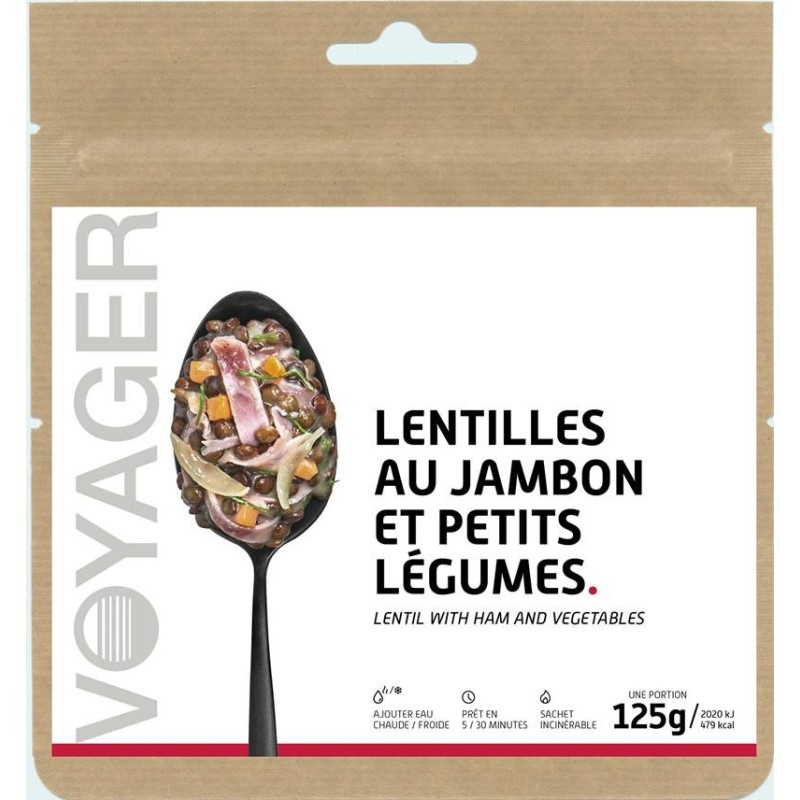 Lenticchie liofilizzate con prosciutto e verdure baby - Voyager - Acquista piatti liofilizzati