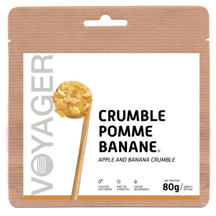 CRUMBLE DE MANZANA Y PLÁTANO 80G