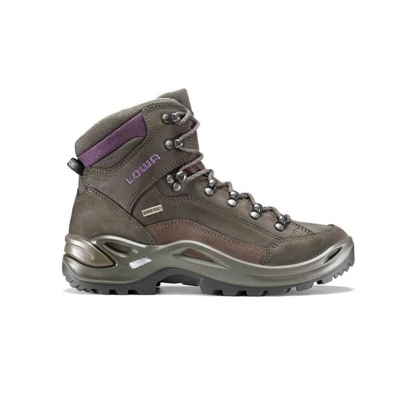 Lowa Renegade GTX mid Black botas de montaña para mujer. Zapato versátil para una gran variedad de senderos. protección Gore-tex