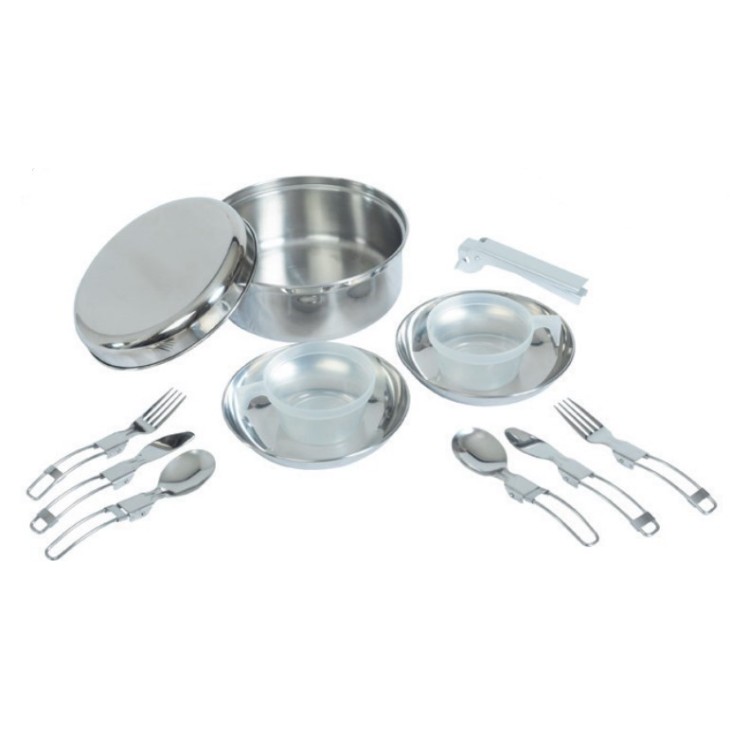 Set de popotes inox Trigano 2 personas - Venta de popotes de senderismo