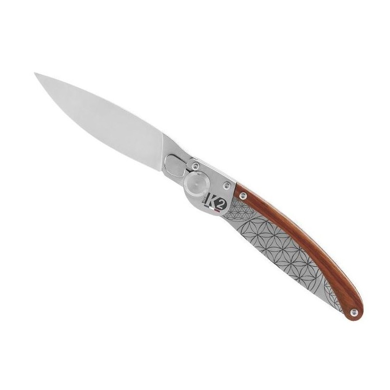 Coltello K2 in palissandro con design a rosetta - Acquista coltelli da tasca