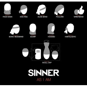 Manchon Sinner Black Paisley - Tour de cou léger et extensible