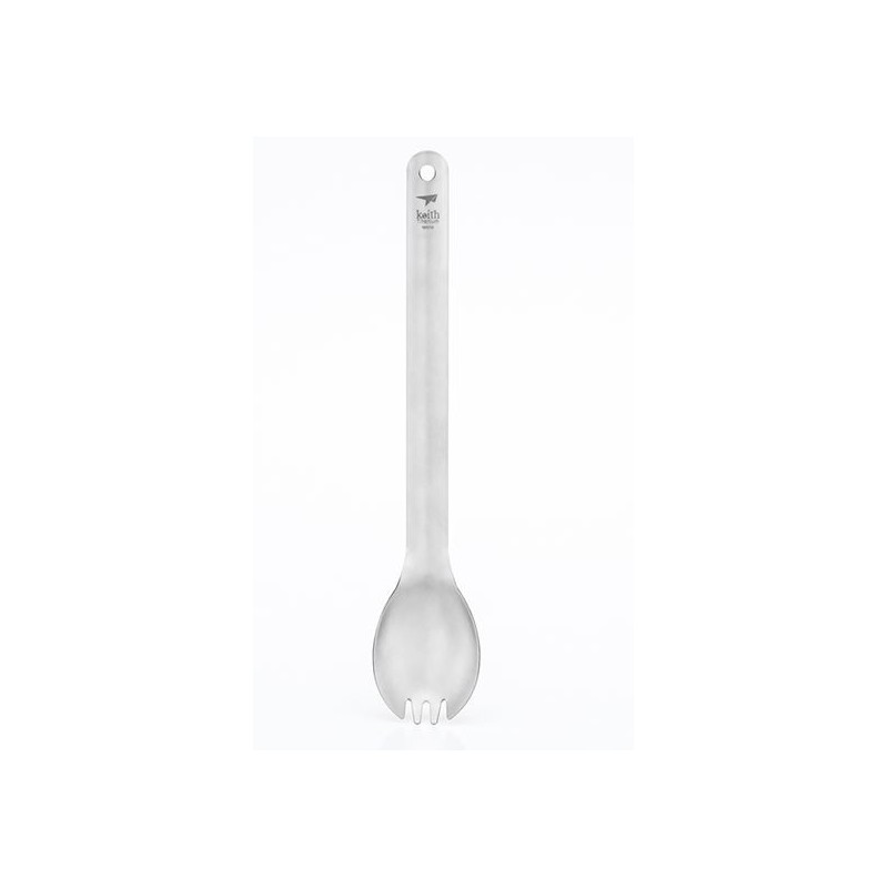 Spork longue en titane Long spoon de Keith - Achat de couverts pliables