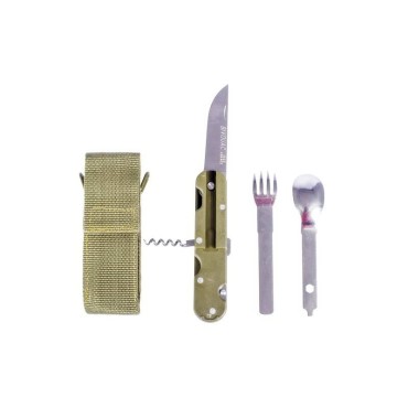 Couteau Bivouac Inox de CAO - Achat de kit de couverts pour randonnée