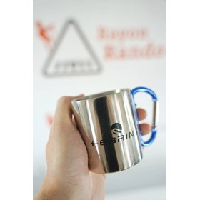 Ferrino taza de acero inoxidable con mosquetón - Comprar tazas de senderismo