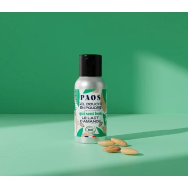 Poudre de douche PAOS bio au lait d'amande - Achat poudre de douche