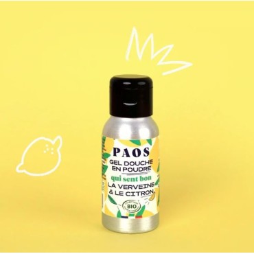 Poudre de douche PAOS bio verveine citron - Achat poudre de douche