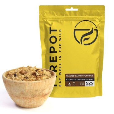 Firepot porridge lyophilisé aux bananes grillées - Achat de plats lyo