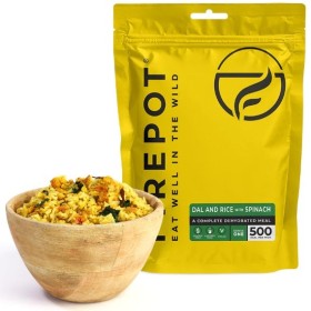 Firepot Trockengericht Dahl und Reis mit Spinat - Gerichte verkaufen