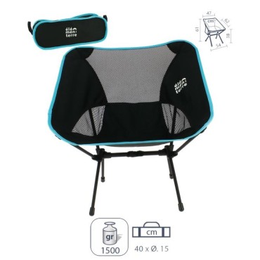 Fauteuil pliable compact Bomont pour cyclo-rando, camping ou van.