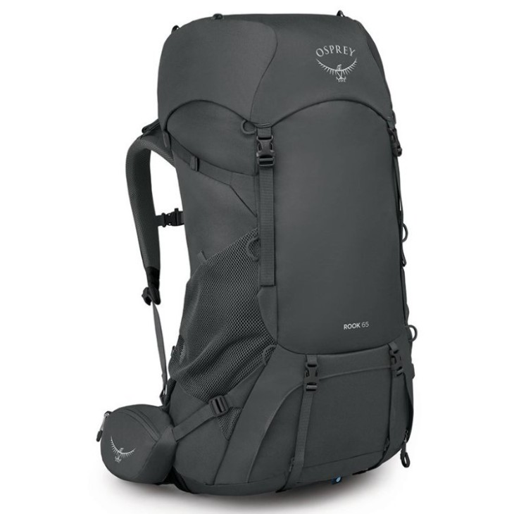 Zaino da trekking Osprey Rook 65. Zaino in rete da 65 litri