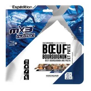 Boeuf bourguignon lyophilisées MX3 - vente en ligne plat lyophilisé
