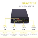 Batería externa Sunslice Gravity 27 - Para recargar un portátil