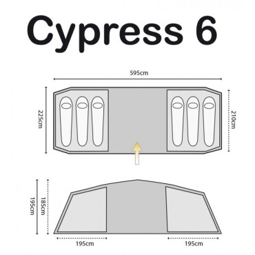 Tente familiale Highlander Cypress 6 - Vente de tentes familiales